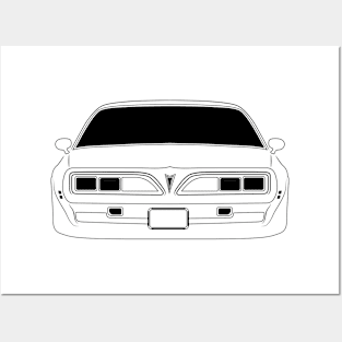 Pontiac Trans Arm Black Outline Posters and Art